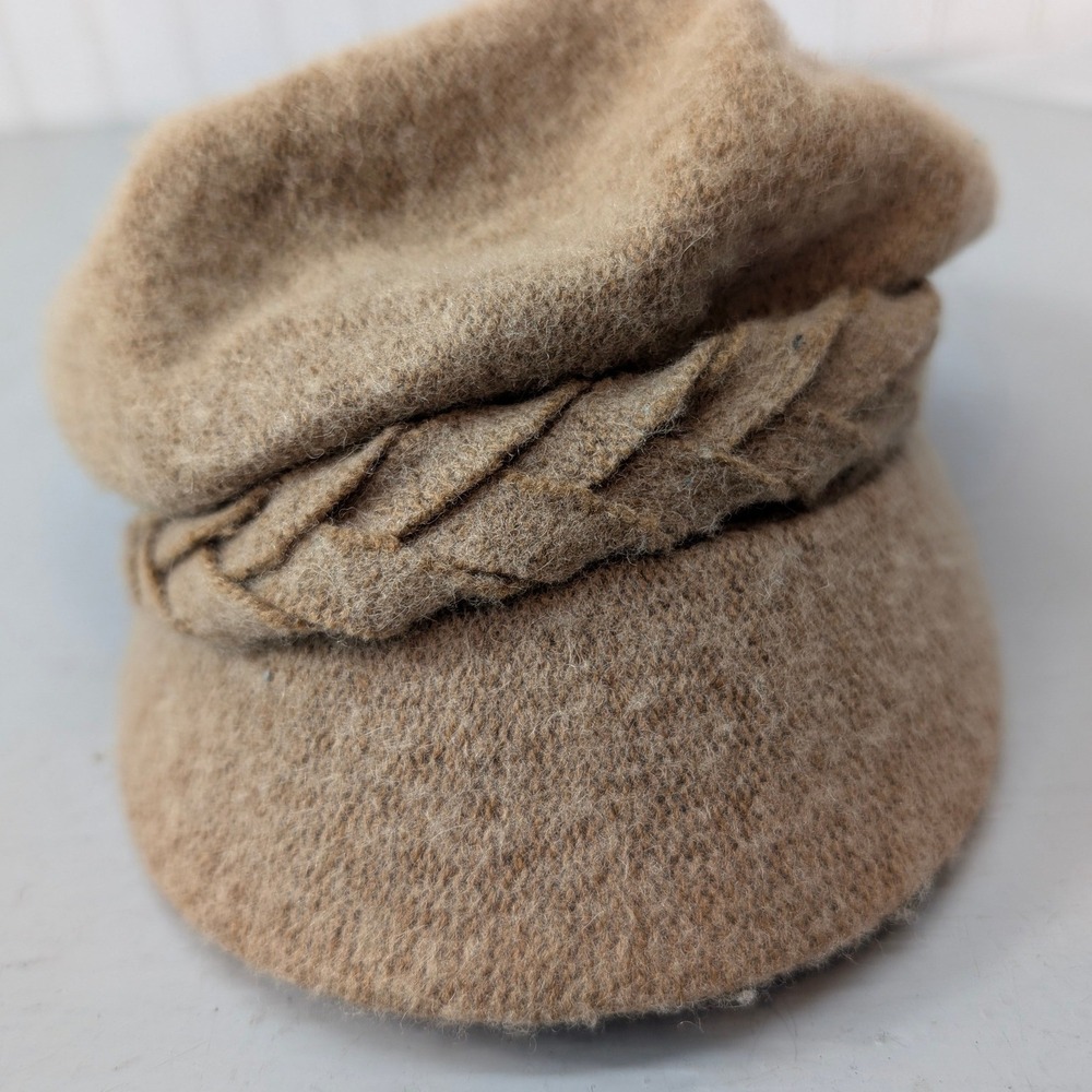Apt 9 Newsboy Cap Womens‎ Tan Baker Boy Hat with Braided Detail Cabbie Boho Chic